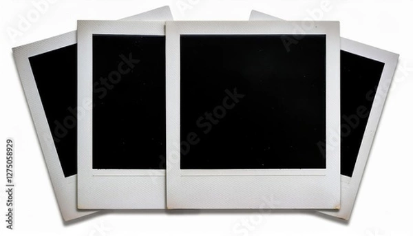 Fototapeta Timeless Textured Frame Overlays for Polaroid Photos, Adding a Pop of Vintage Flair to Modern Snaps in a Minimalist Design.