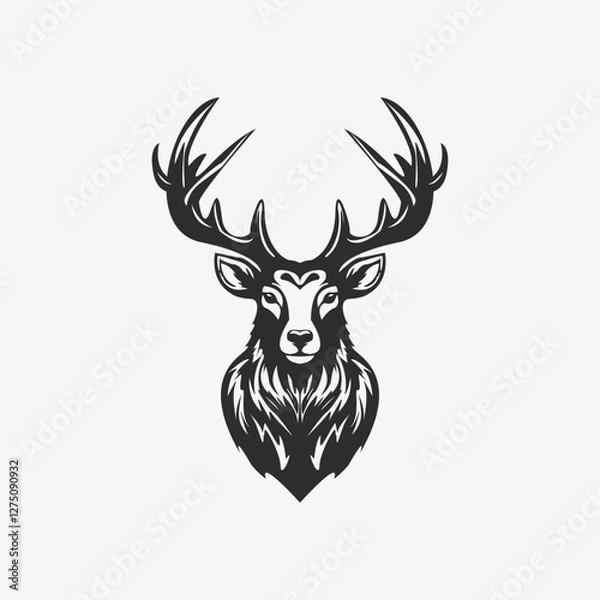 Obraz deer head silhouette icon logo illustration design