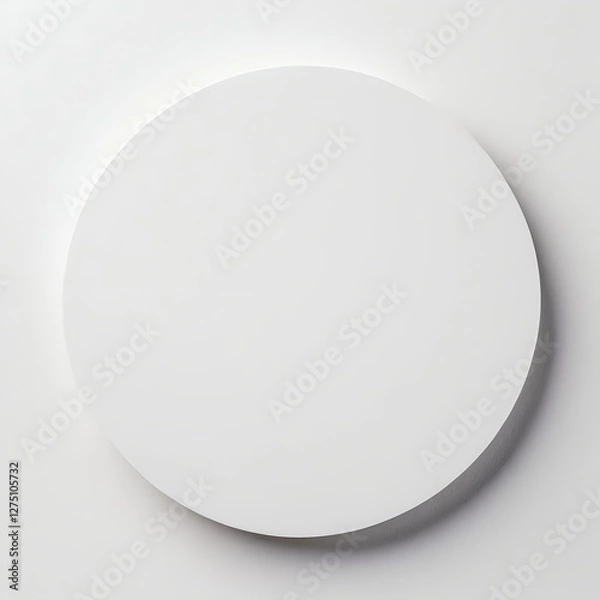 Obraz White Circle on White Background