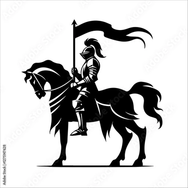 Obraz knight silluet 1