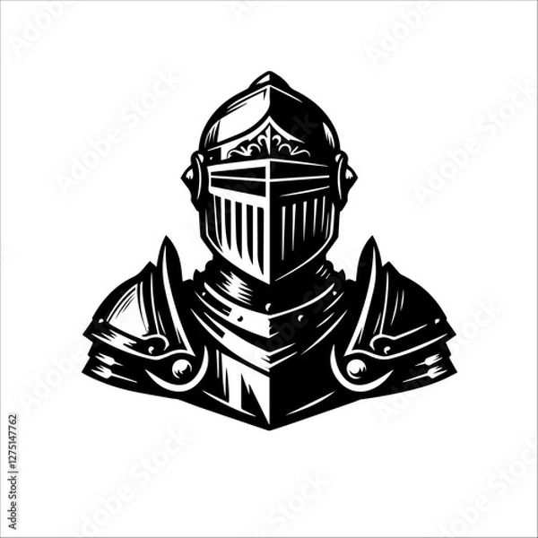 Obraz Knight Helmet 1 silhouette