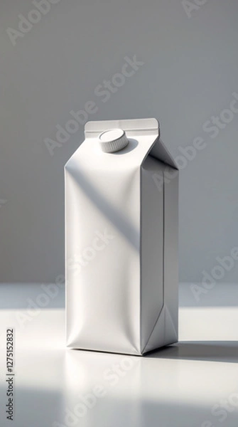 Fototapeta milk product displayed on white clean background for creative design and packaging mockups Stock Photo Presentation