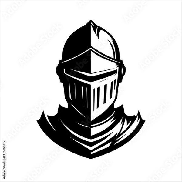 Obraz Knight Helmet 2 silhouette