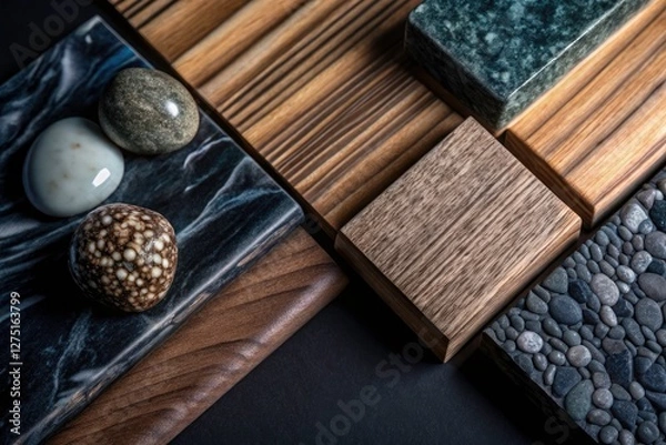 Fototapeta Stunning macro photography: wood, stone, and ceramic tile textures. High-resolution images, clipping paths included.