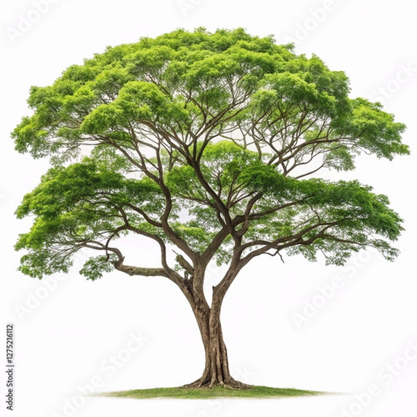 Fototapeta Rain Tree Isolated on White Background - Tropical Beauty