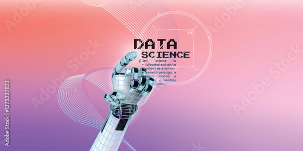 Fototapeta Information algorithms, AI turns raw data into valuable knowledge