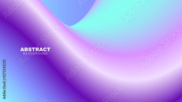 Fototapeta Colorful Abstract Gradient Background with Smooth Wavy Flow, Vibrant Gradient Colors, vector illustration