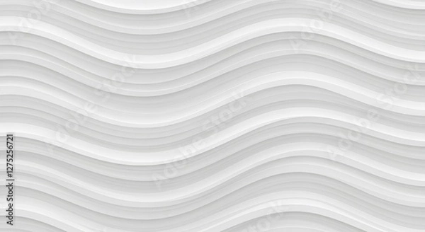 Fototapeta Abstract Gray Wave Pattern with Subtle Light and Shadow for Backgrounds