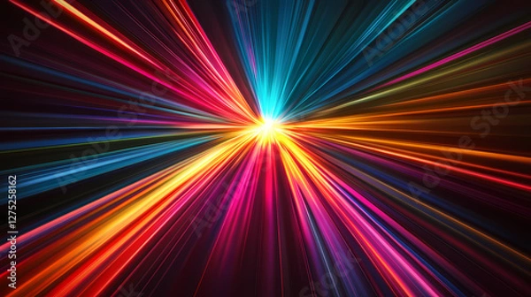 Obraz Radiant Spectrum: A Colorful Light Convergence