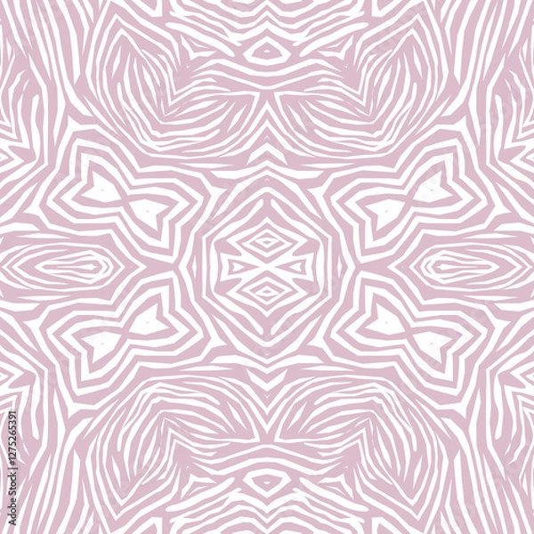 Obraz Seamless animal zebra skin pattern pink white