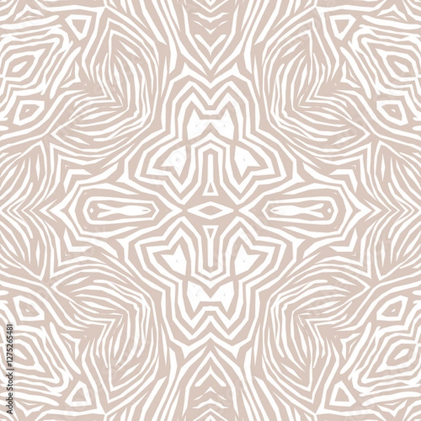 Obraz Seamless animal zebra skin pattern beige white