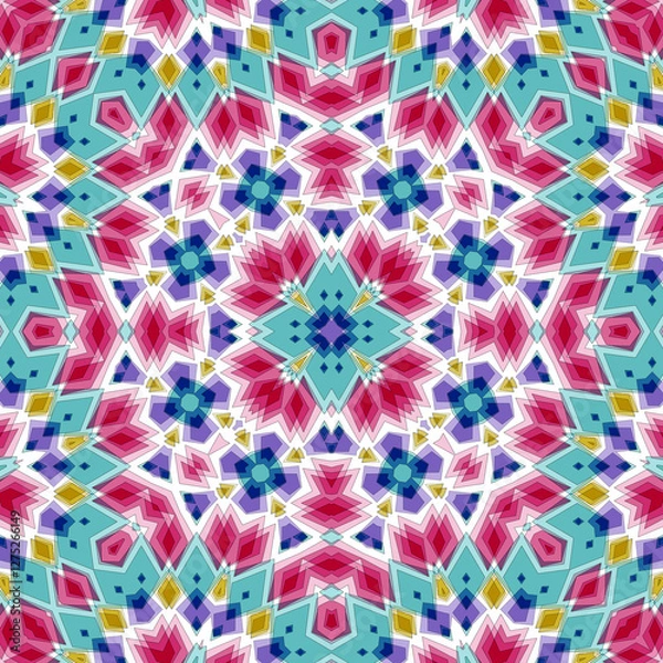 Obraz Seamless mandala kaleidoscope abstract pattern