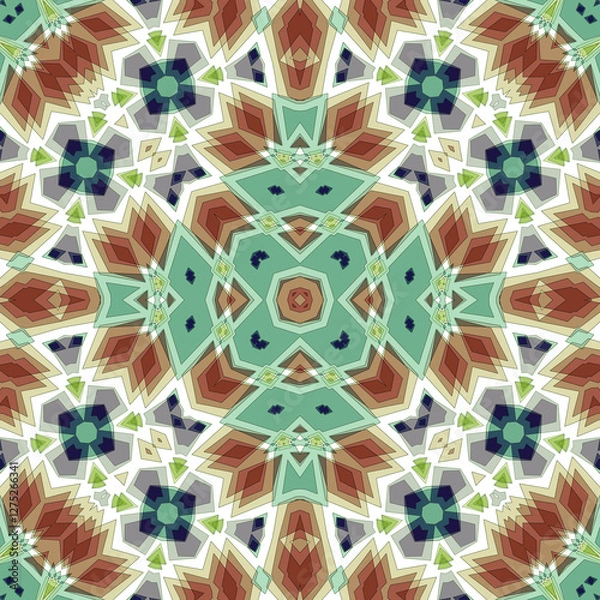 Obraz Seamless mandala kaleidoscope abstract pattern