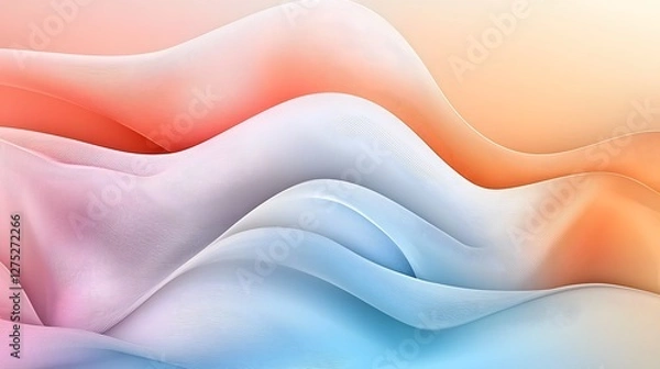 Obraz Mesmerizing Abstract Wave Design with Flowing Vibrant Gradients and Textures   Smooth Curving Shapes and Lines Create a Dynamic and Visually Striking Background
