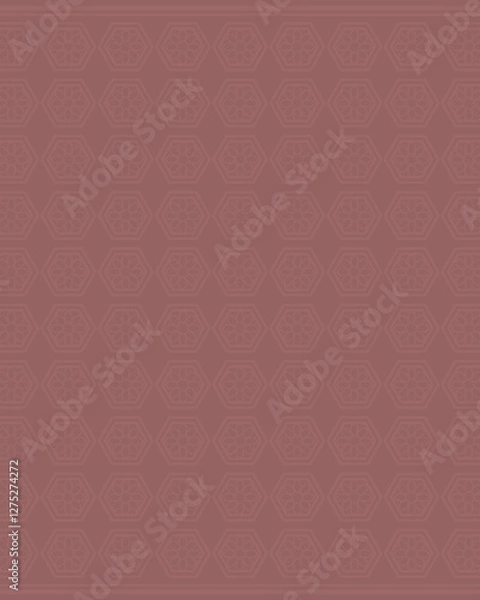 Fototapeta Luxurious Traditional Floral and Geometric Pattern Background in Red