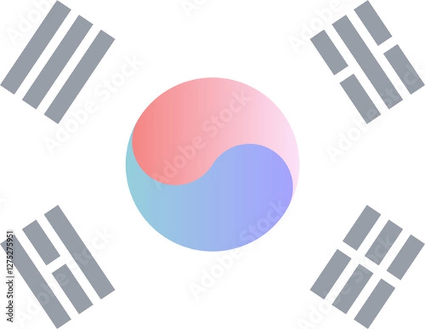 Obraz 삼일절 대한민국 국기 태극기 일러스트