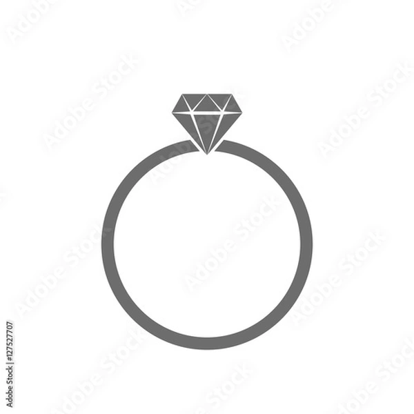 Fototapeta Wedding ring icon. Vector illustration.