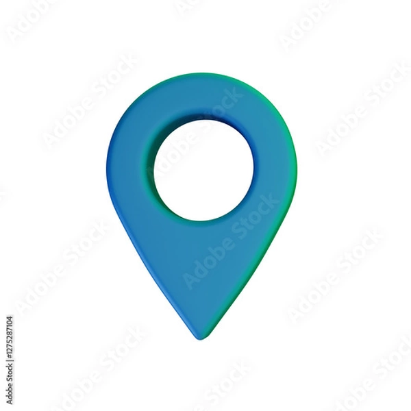 Fototapeta Map pointer icon 3D Render isolated in transparent background