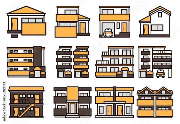 Obraz シンプルな住宅のアイコン