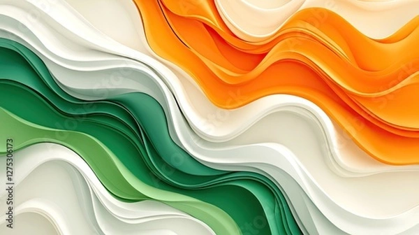 Obraz Abstract wavy flag colors background