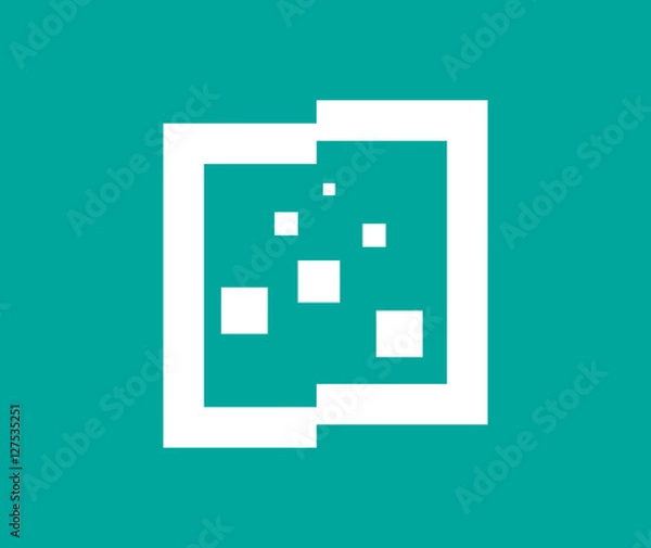 Fototapeta Square Particulate Icon