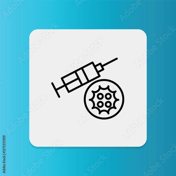Obraz Flu Vaccination icon. Editable stroke. Vector illustration	
