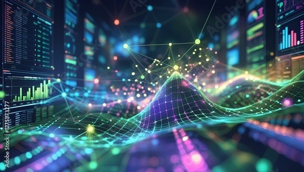 Fototapeta Unlocking the Power of Data Science: Analyzing Big Data, Machine Learning, and Predictive Analytics for Smarter Insights