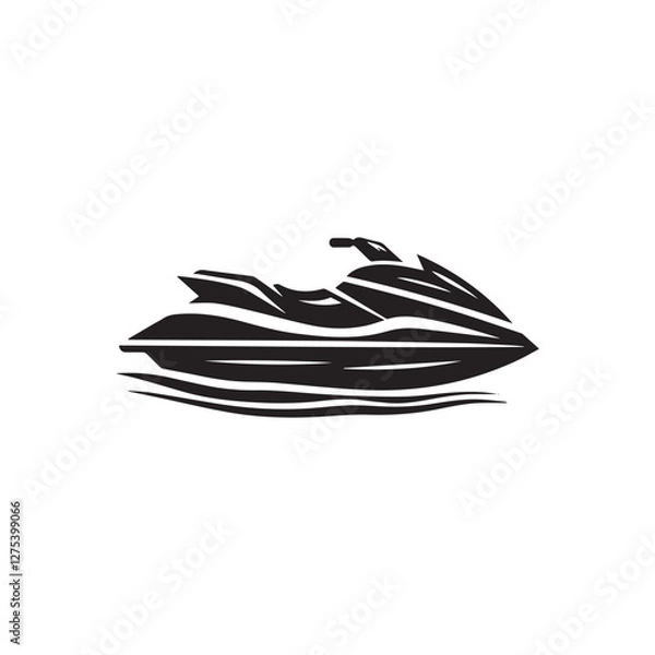 Fototapeta vector illustration of a boat
