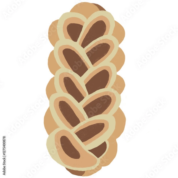 Fototapeta Breads isolated on white background, bread 
