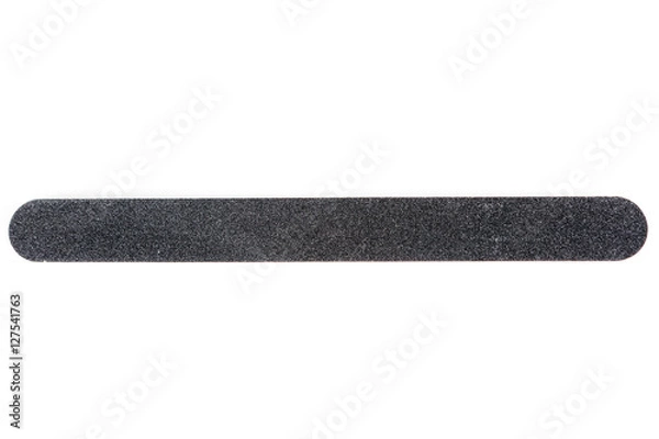 Fototapeta Large black emery board isolated on white background