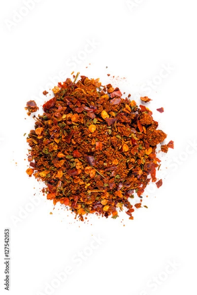 Fototapeta Cajun spice mix isolated on white background