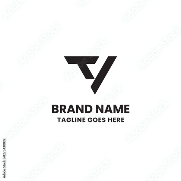 Fototapeta TV Icon tech logo