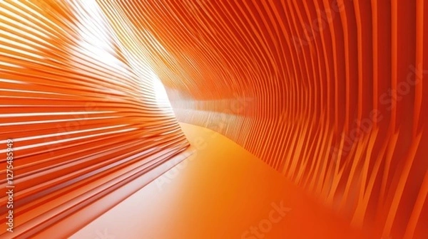 Obraz Abstract Orange Wave Pattern Curved Lines in Smooth Design Space