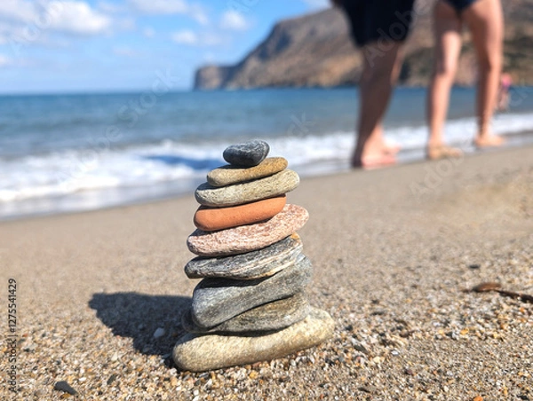 Obraz ZEN Entspannung, Meer, Urlaub Steinstapel