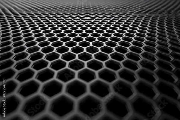 Fototapeta Abstract hexagonal metal grid texture background