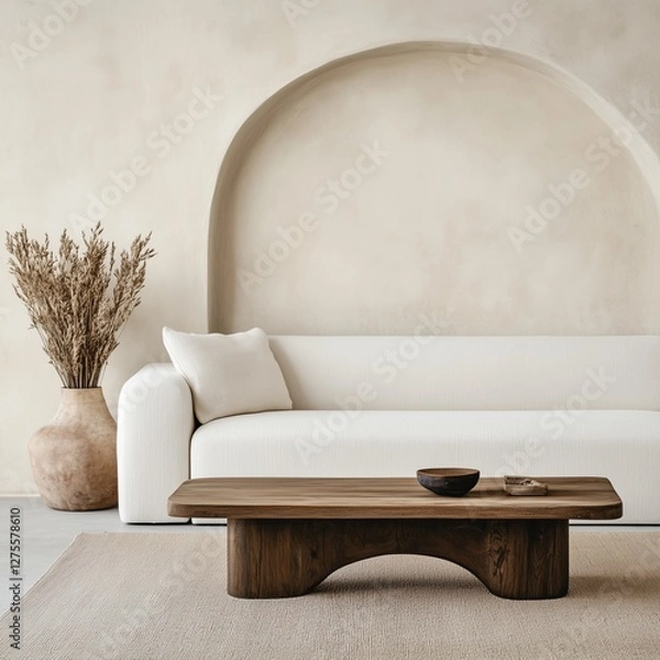 Fototapeta white sofa in a room,generated ai