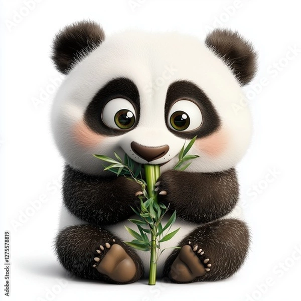Fototapeta 3d panda bear,generated ai