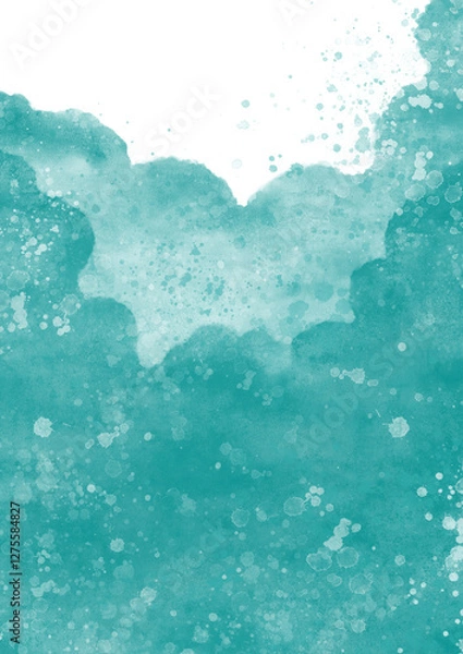 Obraz blue watercolor background