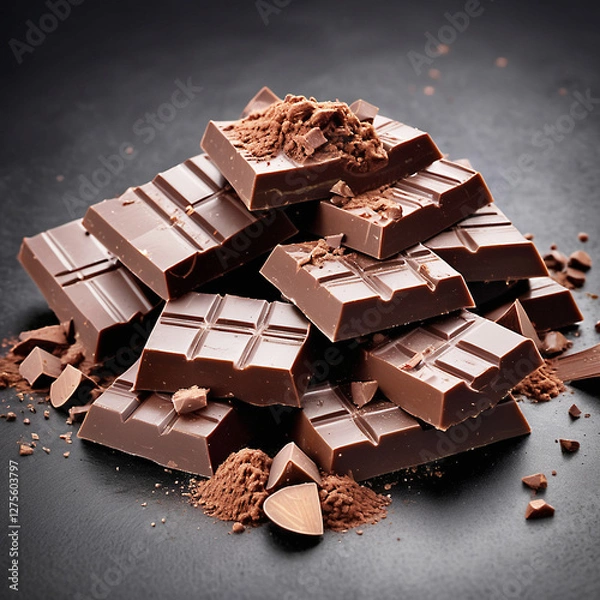 Fototapeta chocolate with nuts