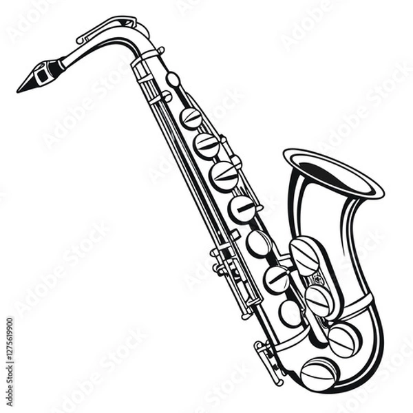 Obraz saxophone vector image