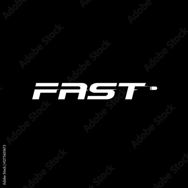 Fototapeta fast logo text