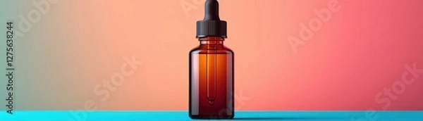 Fototapeta Dropping essential oils for aromatherapy studio background product photography minimalist environment close-up view