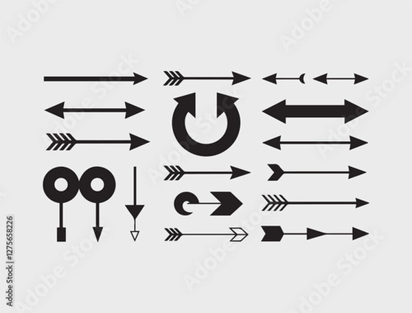 Fototapeta Set of hand drawn arrows vector file