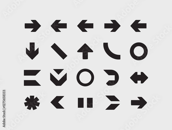 Fototapeta Set of hand drawn arrows vector file