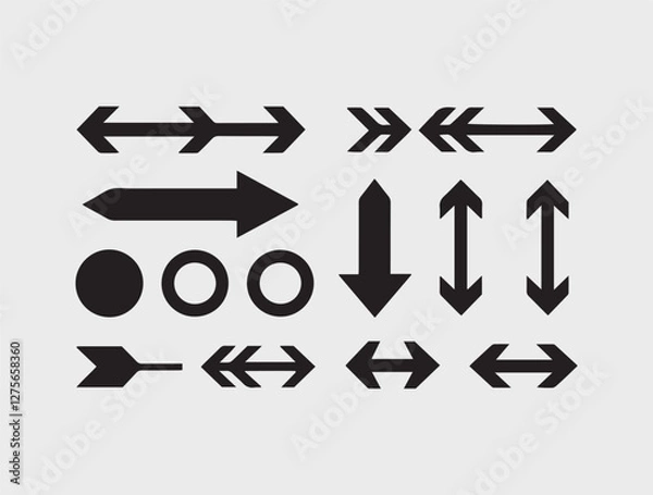 Fototapeta Set of hand drawn arrows vector file