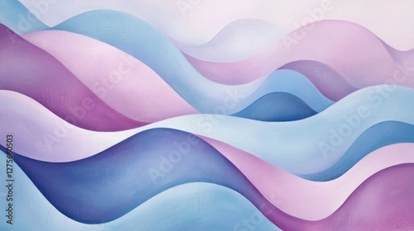 Fototapeta Abstract Pastel Waves: A Serene Dreamscape of Color and Flow