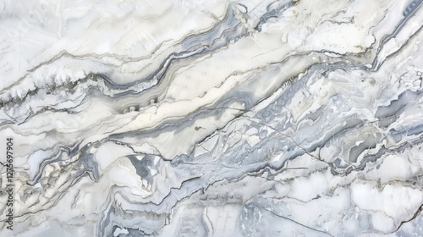 Obraz This surface features beautiful, swirling patterns of gray and white marble, highlighting the natural variability and elegance of stone. Ideal for modern design and aesthetics