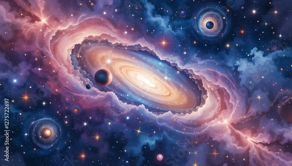 Obraz Watercolor_Galaxy_Dream