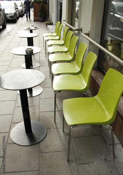 Fototapeta уличное кафе в Вильнюсе