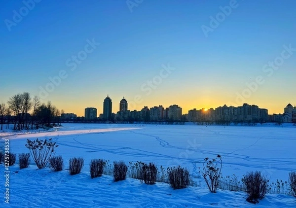 Obraz sunset in chicago